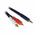 Fasttrack 50ft VELOCITY 3.5mm STEREO MALE to DUAL RCA MALE Y-CABLE FA56683